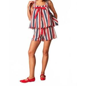NEW RARERAW patriotic stripe star print lounge set in multicolor